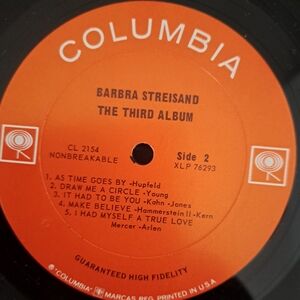 Barbra Streisand The Third Album Columbia Records Vinyl Vintage Used